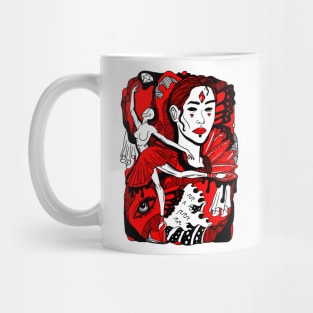 Red and Black Ballerina Mug